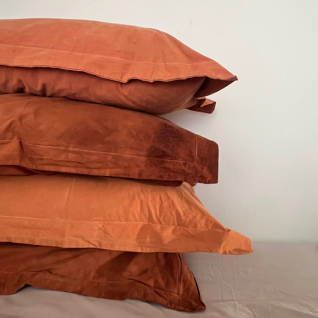 Rippled Rust Pillowcases (2-Pack)