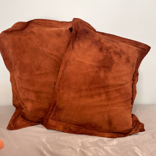 Rippled Rust Pillowcases (2-Pack)