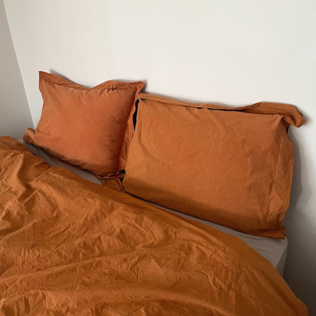 Terracotta Fitted Sheet Set